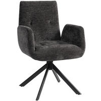 ARMLEHNSTUHL Schwarz 60.0/61.0/88.0 cm - Schwarz, Textil (61/88/60cm)