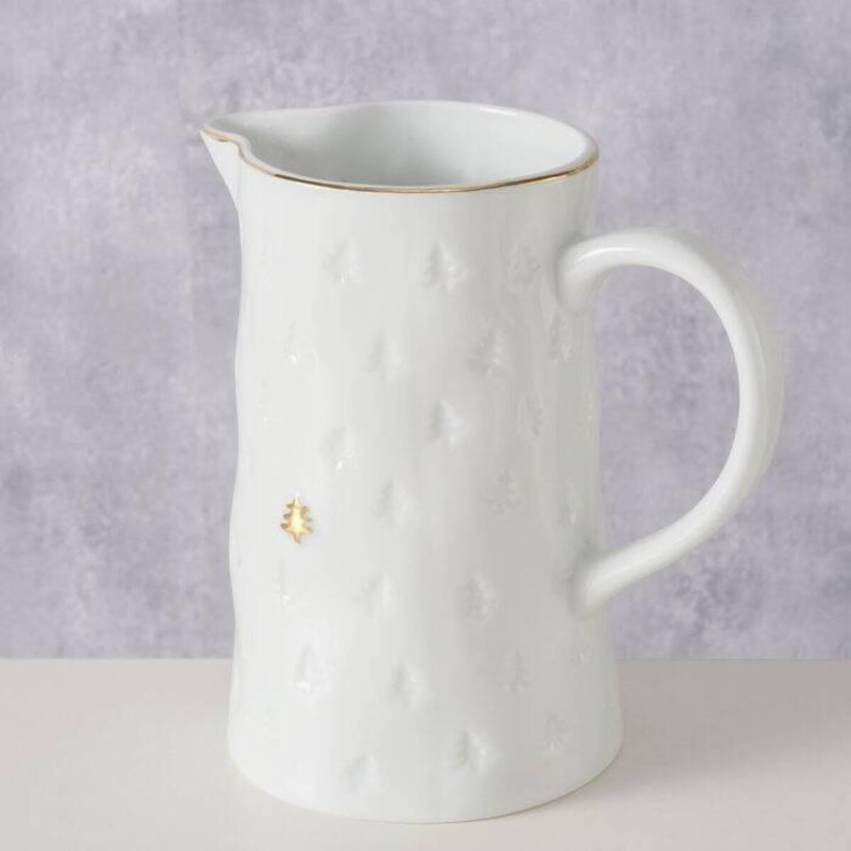 KRUG Pino 1,35 l - Weiß, Keramik (1.35L) - Boltze Home