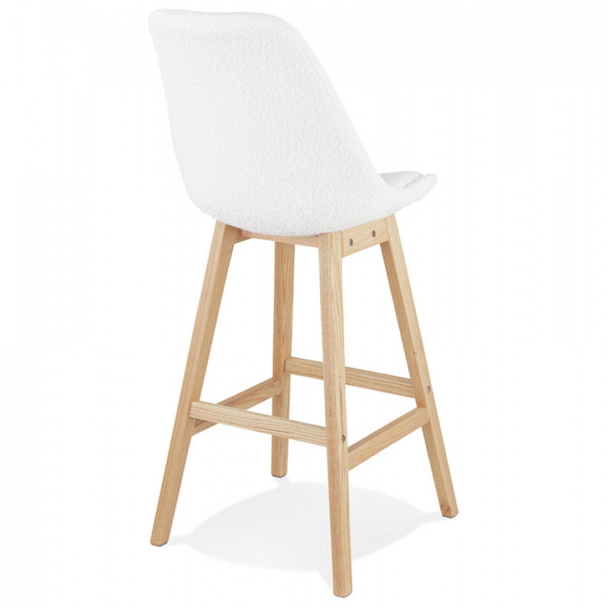 BARHOCKER Weiß 48x112x56cm - Weiß, Holz/Textil (48/112/56cm) - AlterEgo