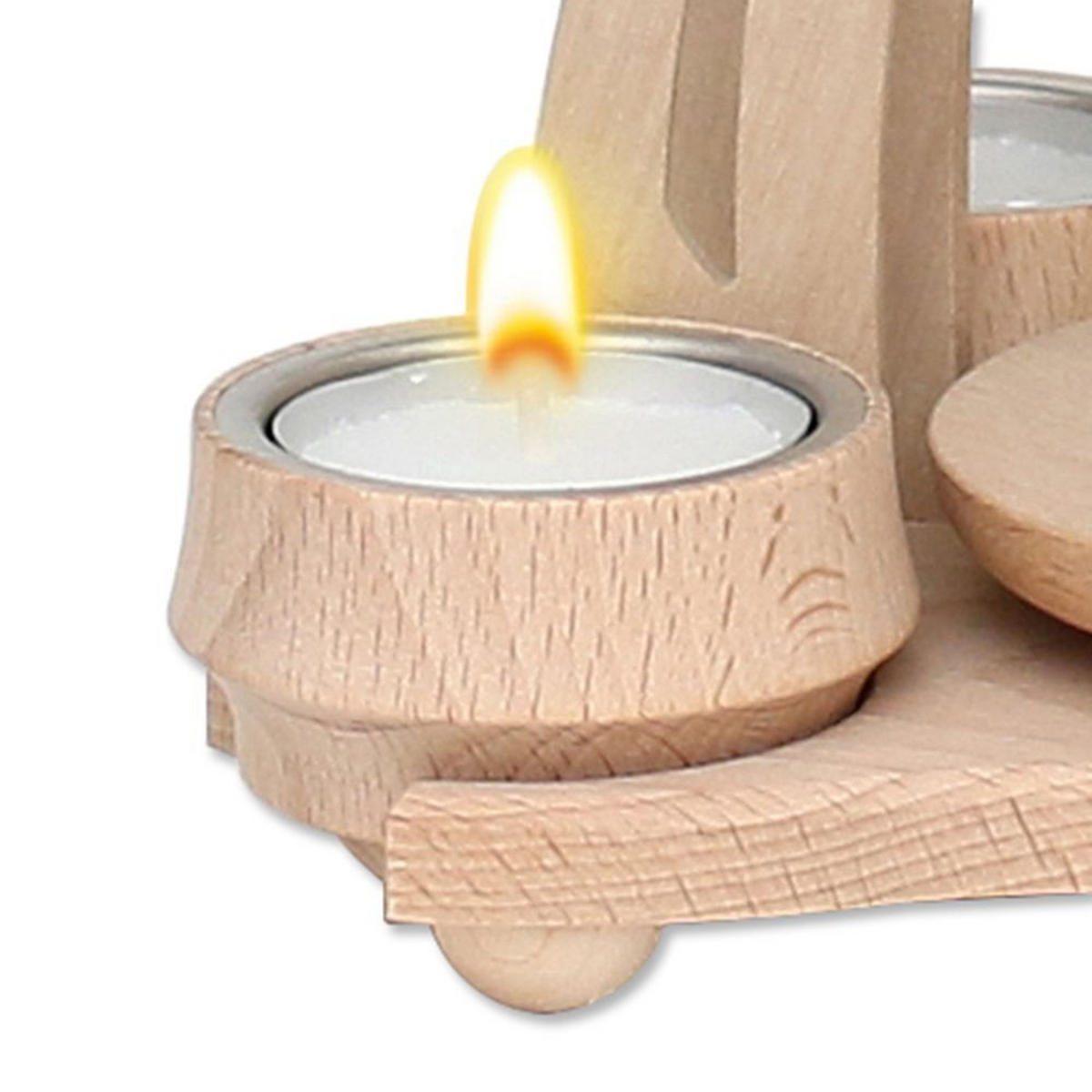 TISCH-PYRAMIDE Heilige Familie 14/18/24 cm - Multicolor, Holz (0.1/24/0.1cm) - Dekoteam24