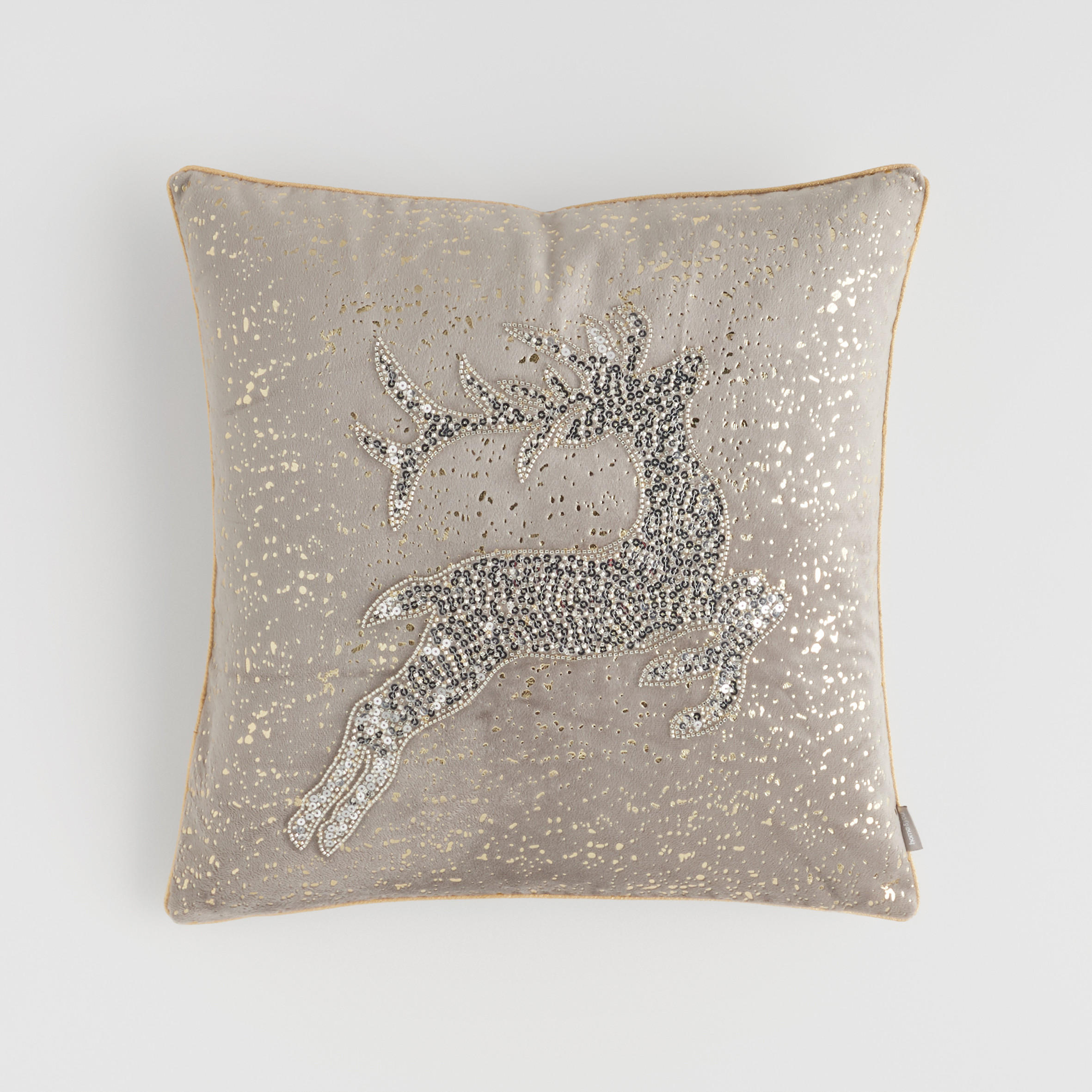 KISSENBEZUG Dridis, 45x45cm, Beige, Weihnachten Kissenhülle, Weihnachtsdeko, Christmas, Weihnachtsmotiv Sofakissen Dekokissenbezuge - Beige, Kunststoff (45/45cm) - home&you