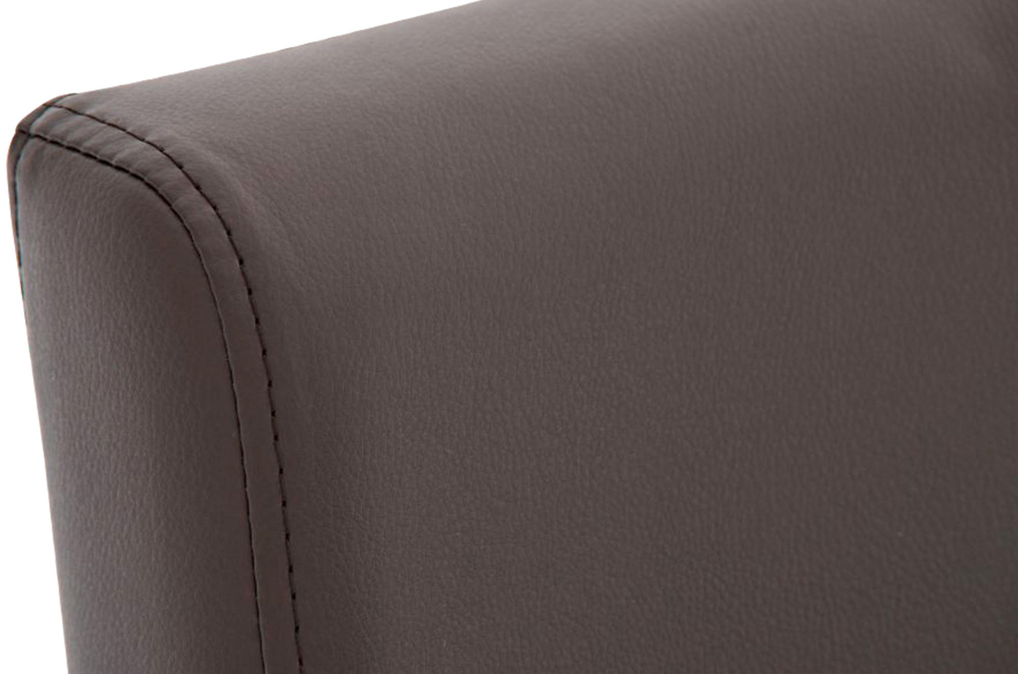 BARHOCKER 2er Set Lederlook braun - Braun, Textil/Metall (42/104/48cm) - CLP