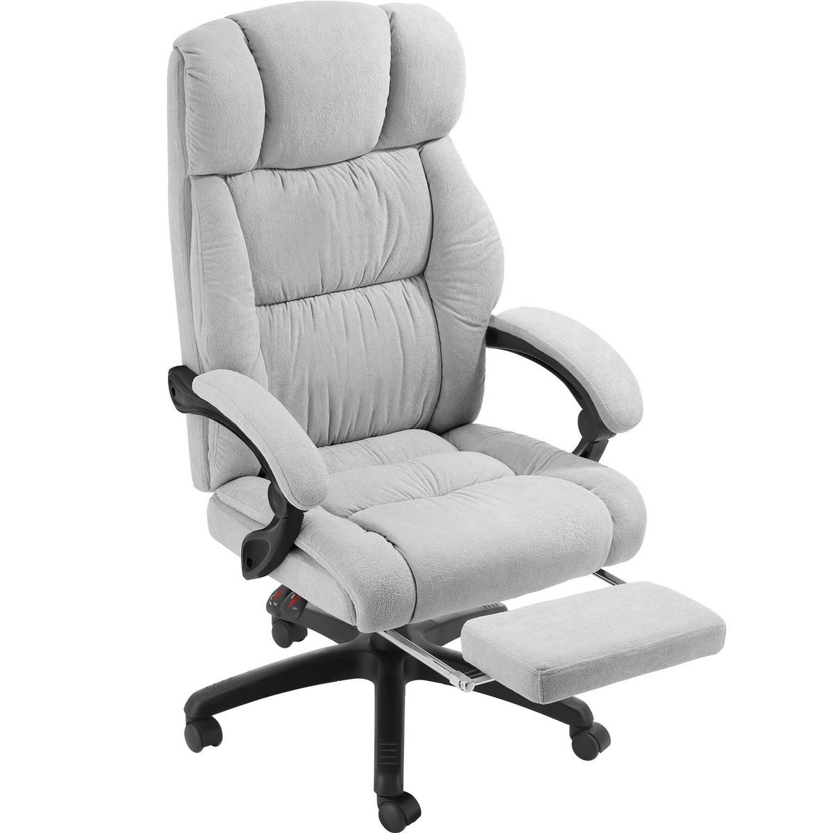 BÜROSTUHL Jillien,Belastbarkeit 120 kg,grau - Grau, Kunststoff (64/115/118cm) - tectake
