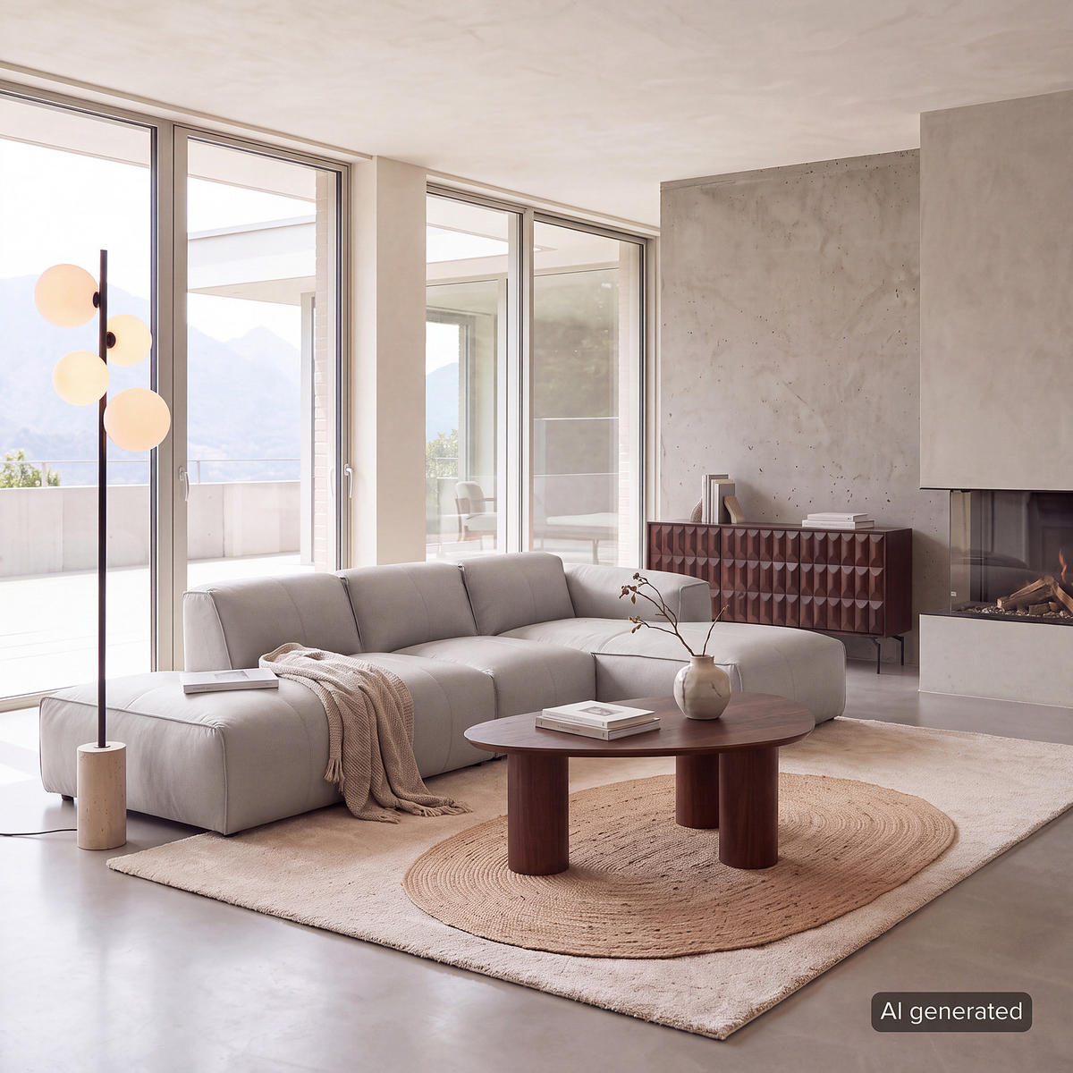 ECKSOFA mit Chaiselongue - Hellgrau/Schwarz, Leder/Kunststoff (290/173cm) - home24