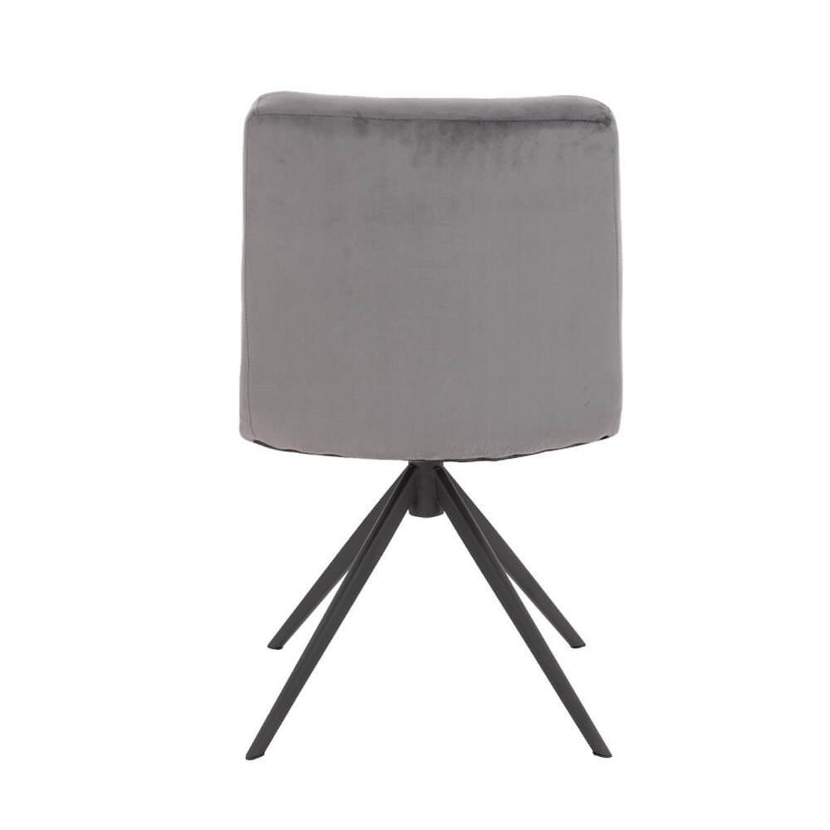 ESSZIMMERSTUHL NODA - Farbe: Hellgrau, Menge: 4 - Hellgrau, Textil/Metall (61/84/47cm) - Home Deluxe