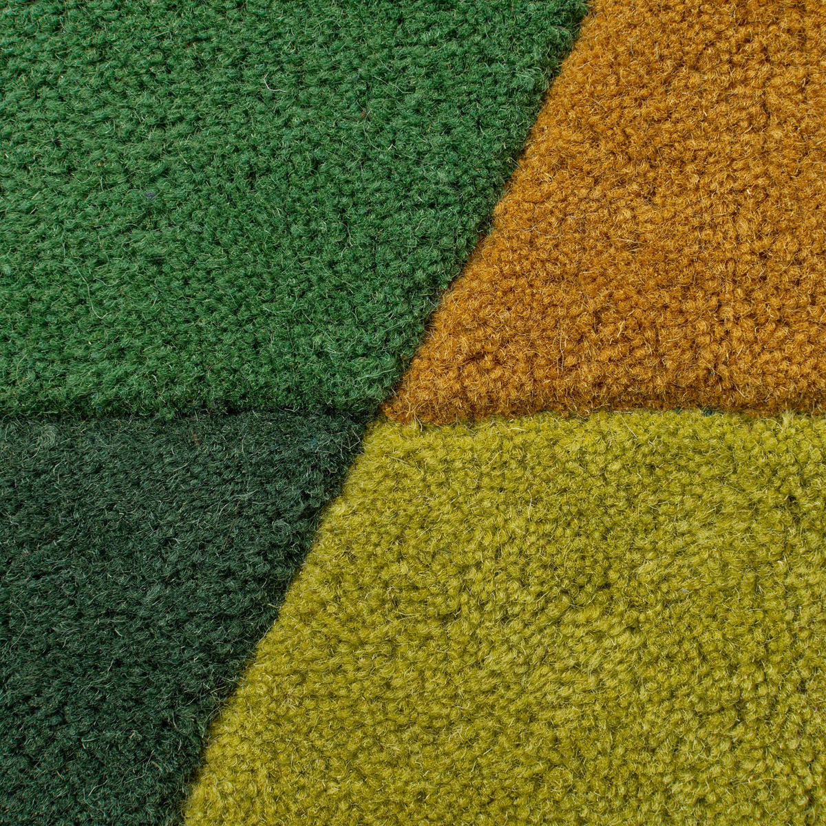 WOLLTEPPICH handgetuftet geometrisch DERWENT HAZEL, Grün-Multi 200x290 cm - Grün, Textil (200/290cm) - KADIMA DESIGN