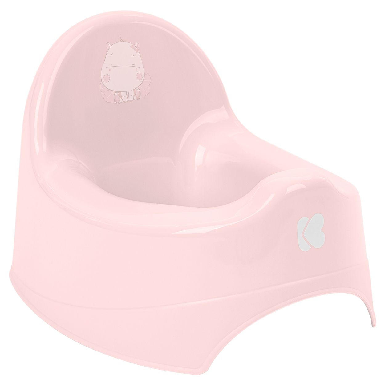 TÖPFCHEN Hippo rosa rutschfest, extrem leicht, einfach zu reinigen ab 1 Jahr, Spritzschutz - Rosa, Kunststoff (25/33cm) - Kikka boo