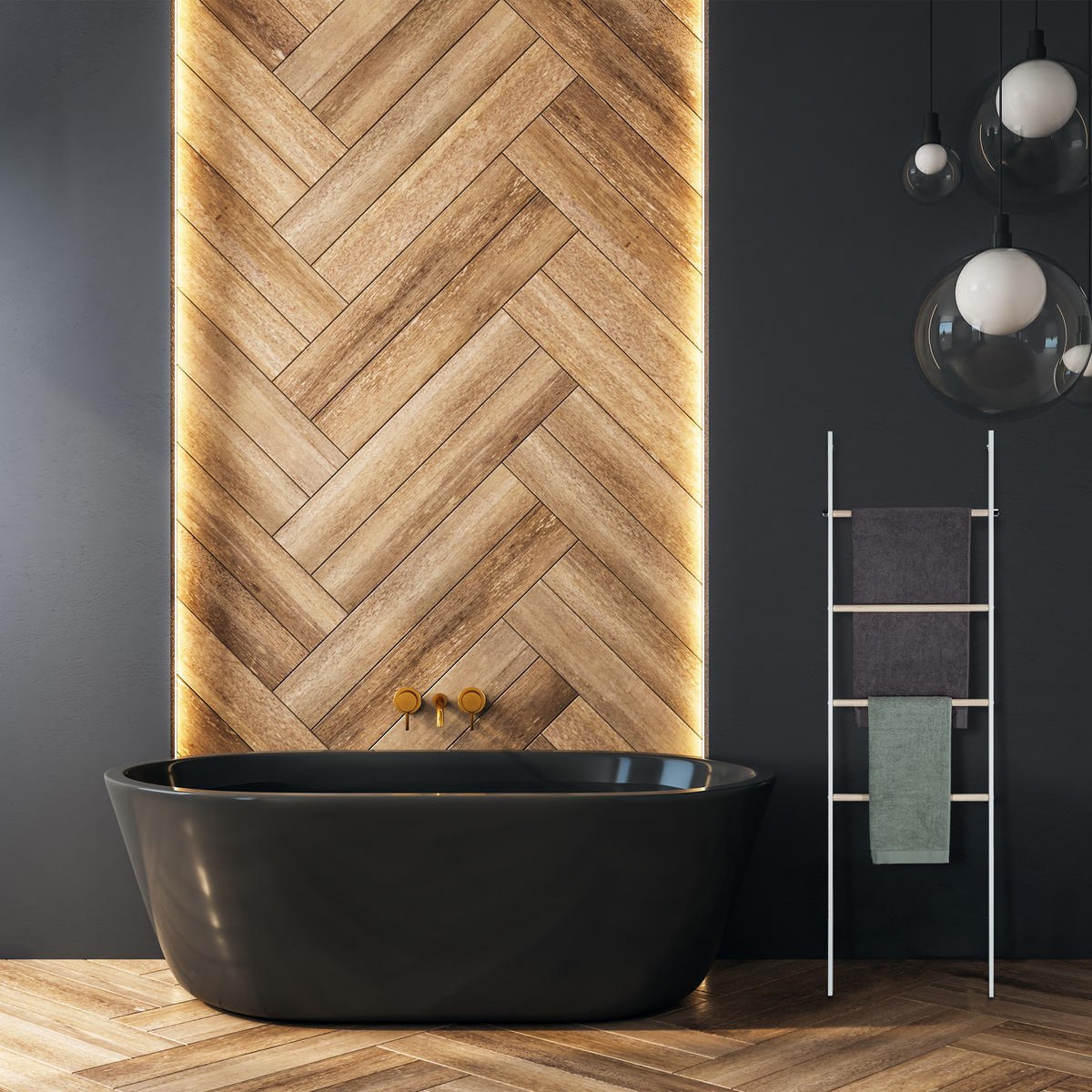 UTERÁKOVÁ polica - viacfarebná, kov/drevo (53/172.5/6cm) - Relaxdays