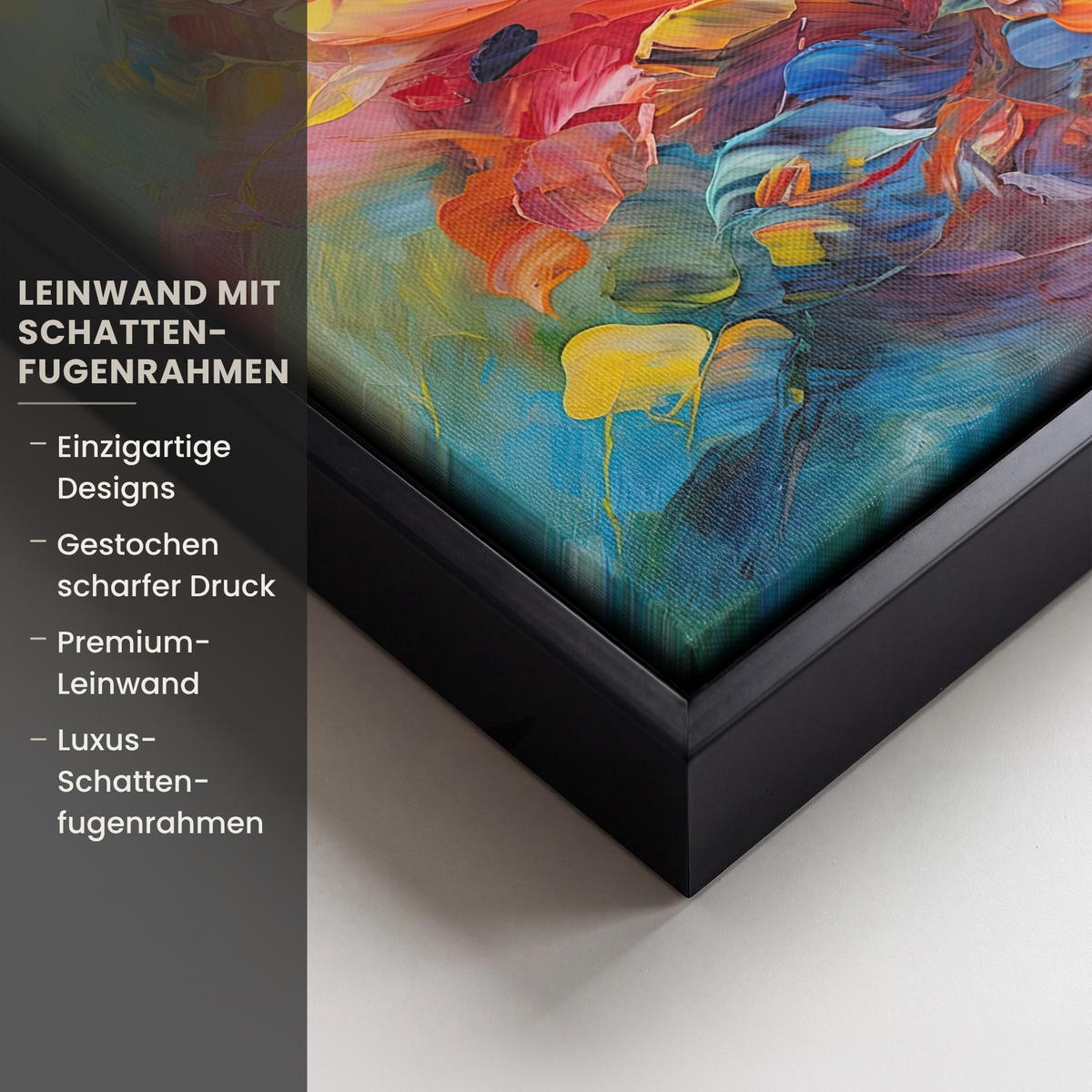 LEINWAND Bilder mit Rahmen - Ölgemälde - Kunst - Abstrakt - Farbenfroh - 20x20 - Altrosa, Textil (20/20cm) - MuchoWow