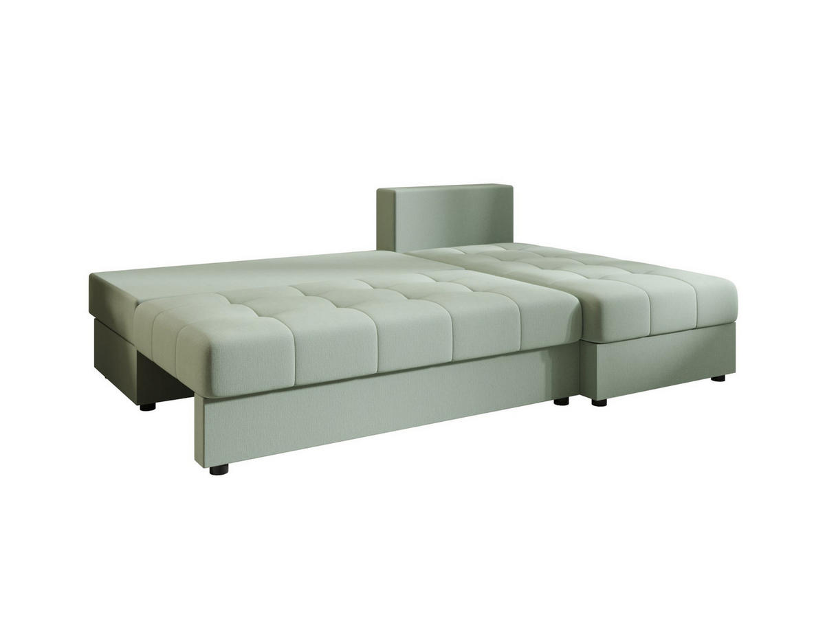ECKSOFA MOS L Cosmic 16 Rechts mit Schlaffunktion - Hellgrün, Textil (200/143cm) - Bedante