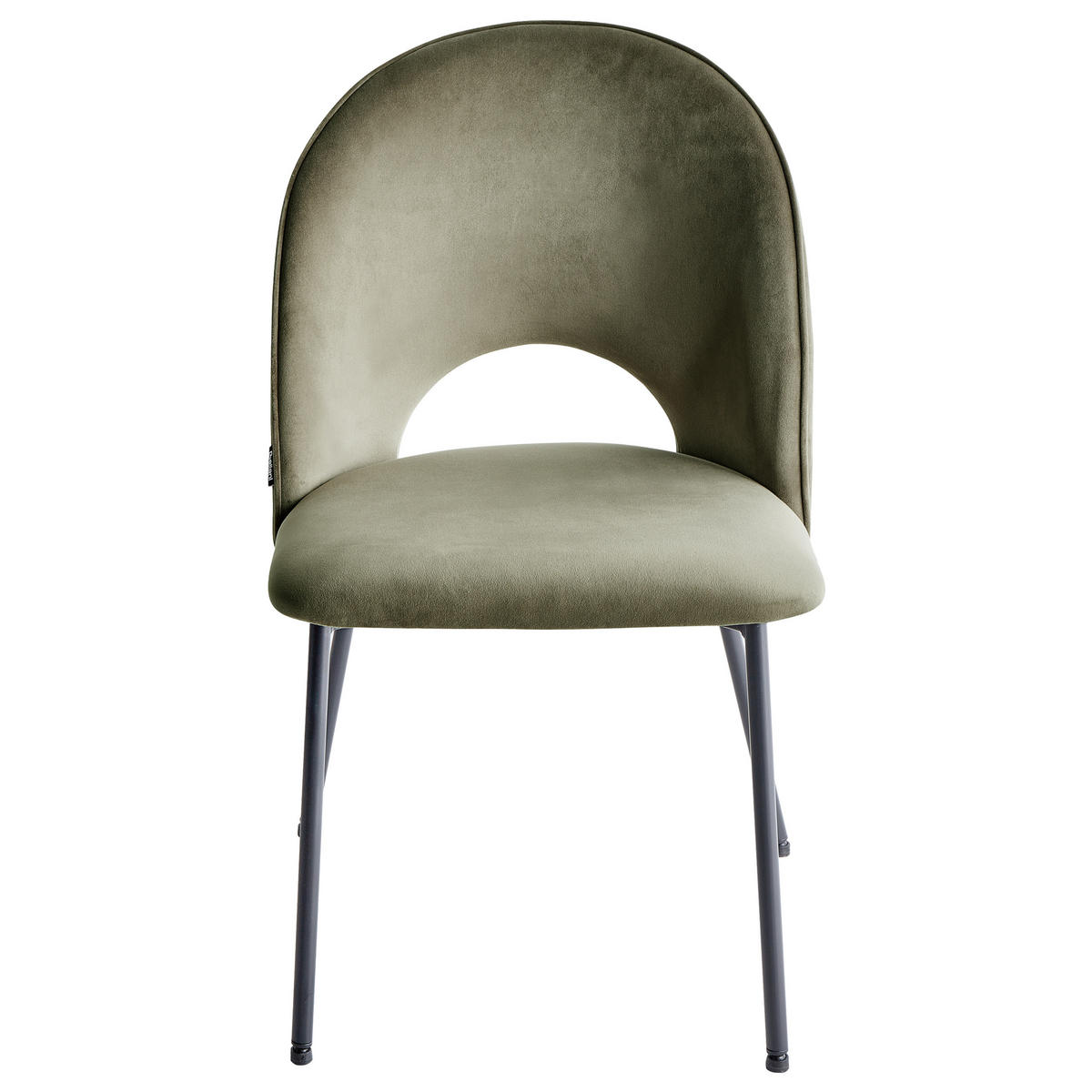 ÉTKEZŐSZÉK 2 darabos Szett Bársony zöld Covelo - fekete/zöld, textil (46/83/53cm) - Beliani