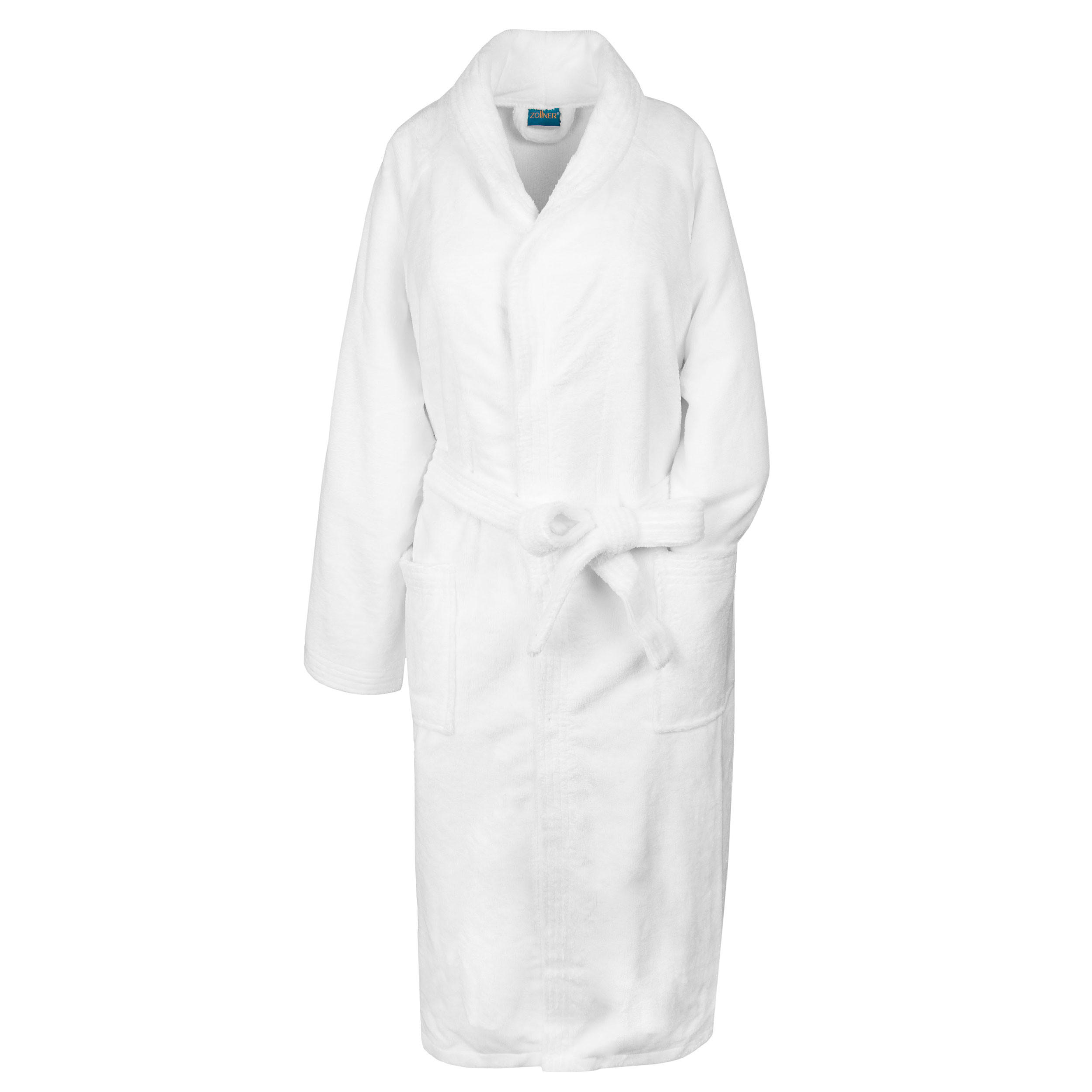 BADEMANTEL, XXL, 50% Polyester, 50% Baumwolle, Weiß - Weiß, Textil (XXLcm) - Zollner