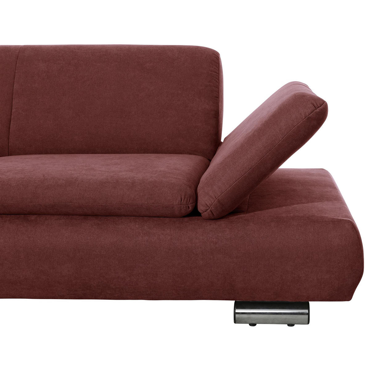 ECKSOFA mit Ottomane links Kaye Flachgewebe rot - Rot, Kunststoff (190/270cm) - 58aufmkessel