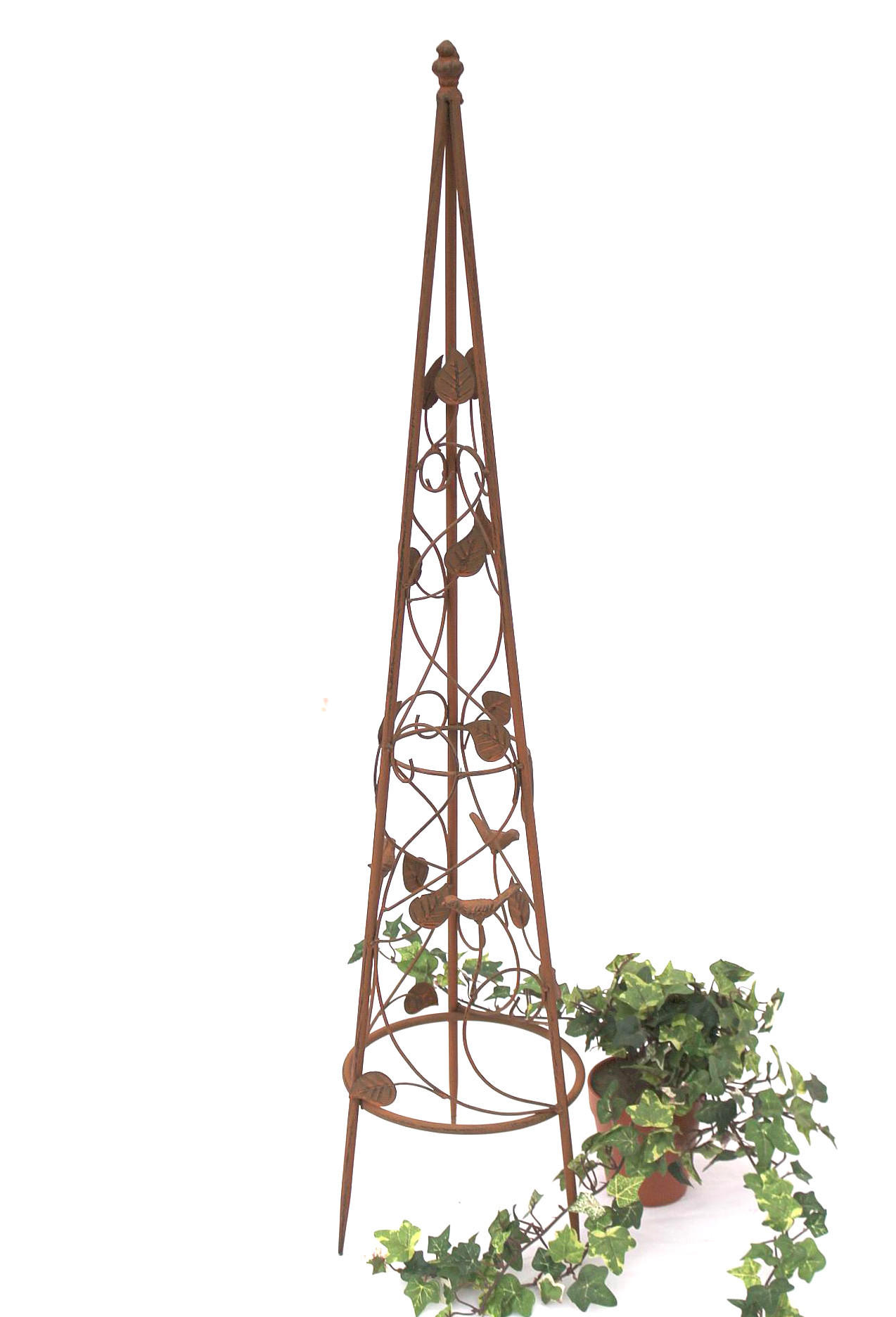 RANKHILFE Pyramide 082547 S aus Metall 95 cm - Braun, Metall (22/95/22cm) - DanDiBo