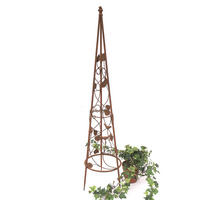 RANKHILFE Pyramide 082547 S aus Metall 95 cm - Braun, Metall (22/95/22cm) - DanDiBo