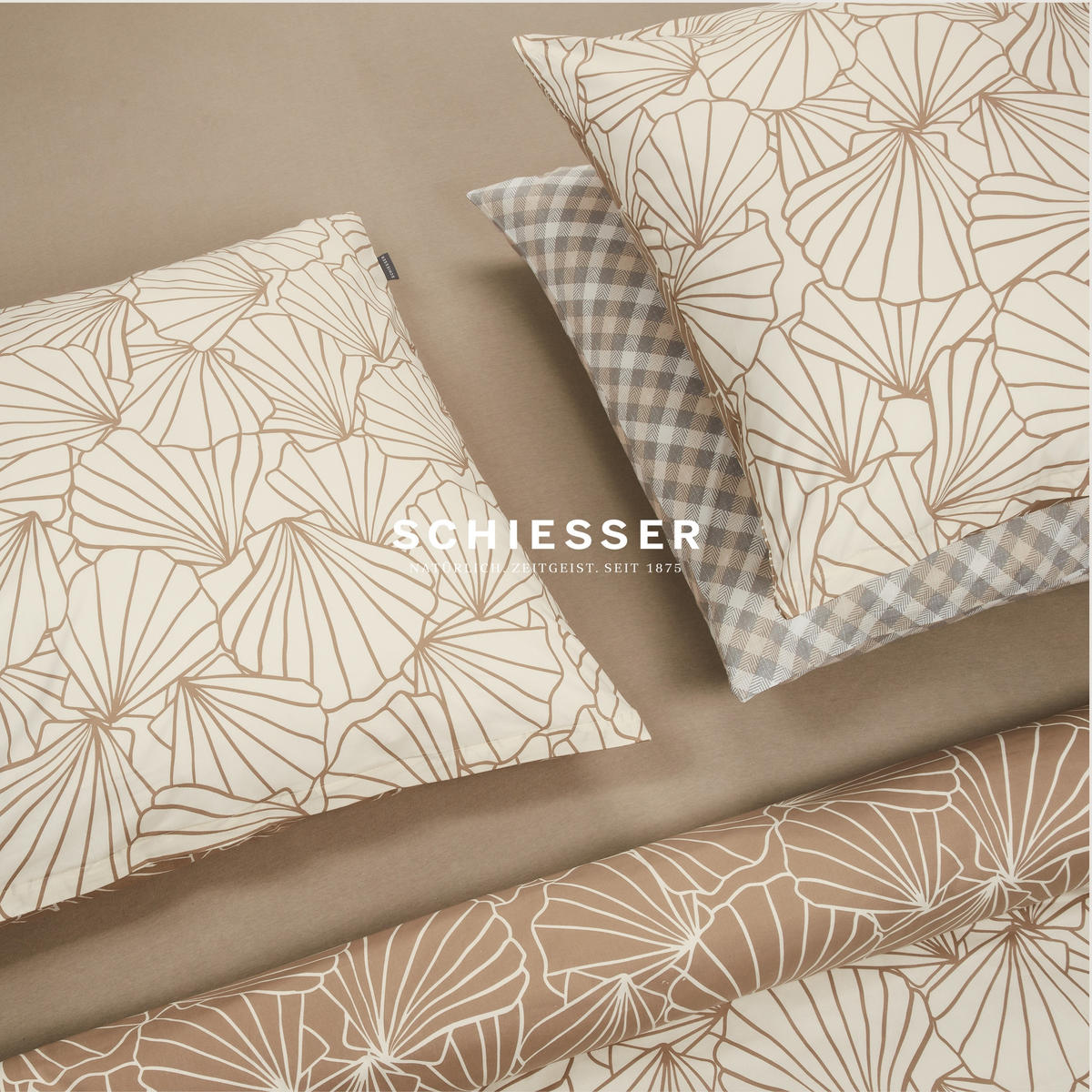 BETTWÄSCHESET Mariel - Renforcé - 2-teilig - 135 x 200 cm - Taupe - Taupe, Textil (135/200cm) - SCHIESSER