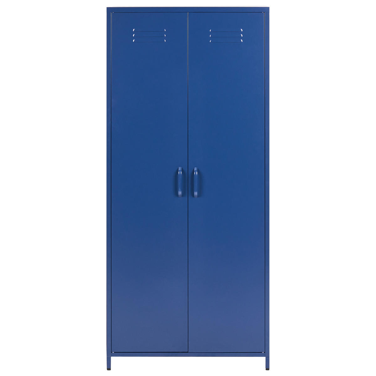 GARDEROBENSCHRANKSTAHL blau 4 Fächer Varna - Blau, Metall (76/170/50cm) - Beliani