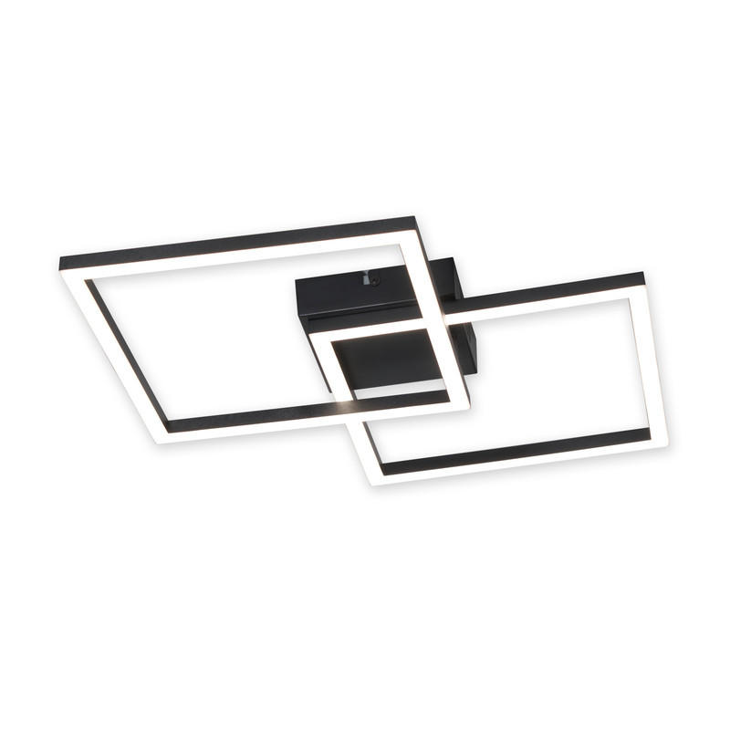 LED závěsné světlo Chloris III 40/40/7 cm - černá, plast (40/40/7cm) - Nettlife