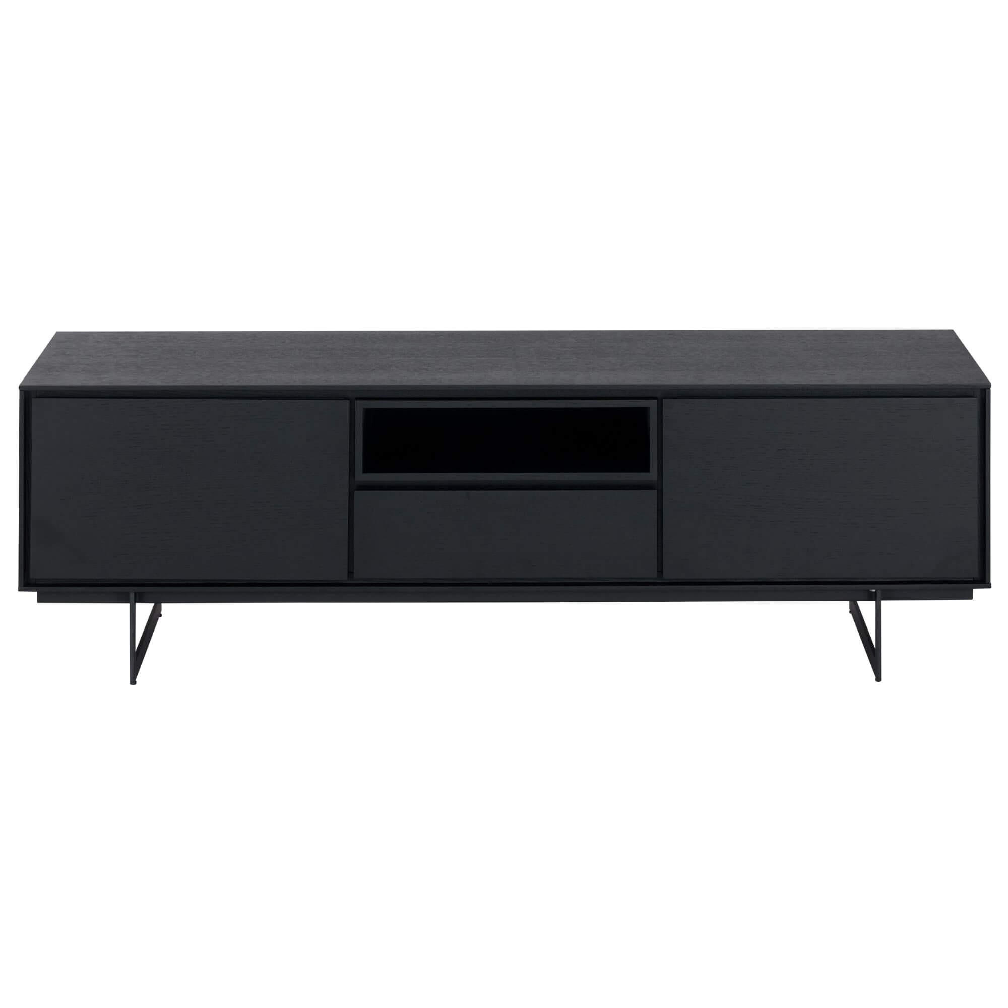 TV-ELEMENT Schwarz - Schwarz, Holz/Metall (160/50/45cm) - Furnhouse