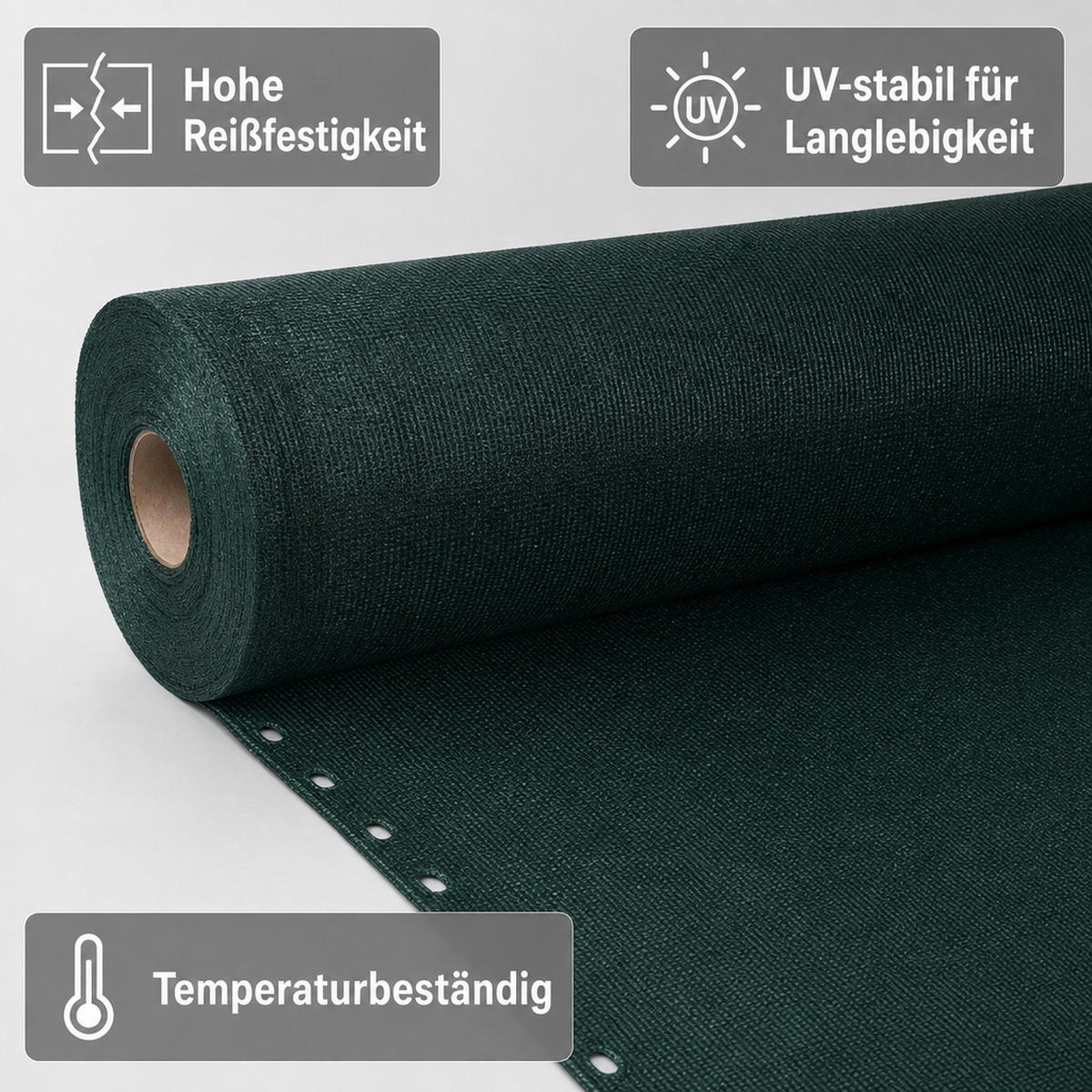 PRIVATSPHÄRE Netz - Dunkelgrün, Kunststoff (200/30cm) - BONI-SHOP