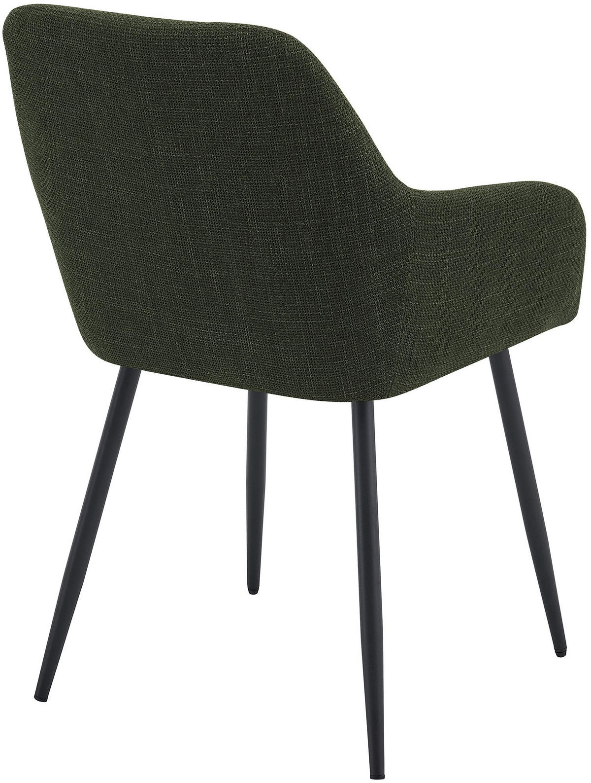 ESSZIMMERSTUHL Stoff Grün - Schwarz/Grün, Textil/Metall (57/85/60cm) - CLP