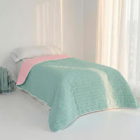 TAGESDECKE dash 200x260 cm (bett 105) minze - Mintgrün, Textil (200/260cm) - Happy Friday