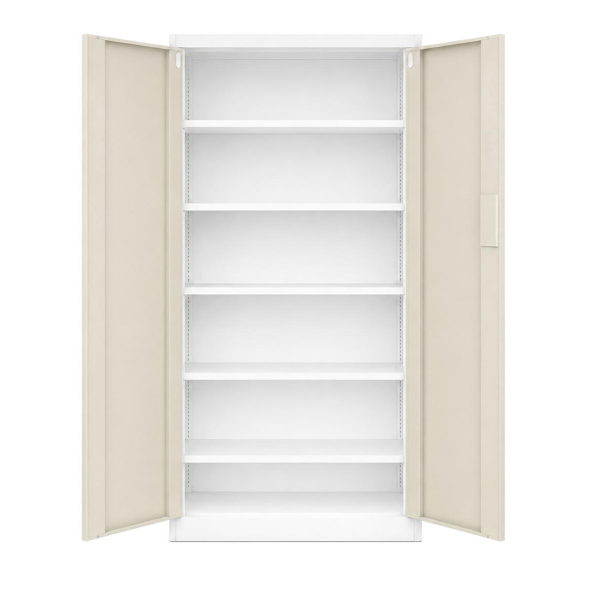 BÜROSCHRANK DANIEL mit Zahlenschloss 185x90x40 cm - Weiß/Sonoma Eiche, Metall (90/185/40cm) - Jan Nowak
