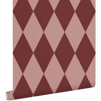 TAPETE Karomuster 50 x 900 cm - Lila, Papier (50/900cm) - ESTAhome
