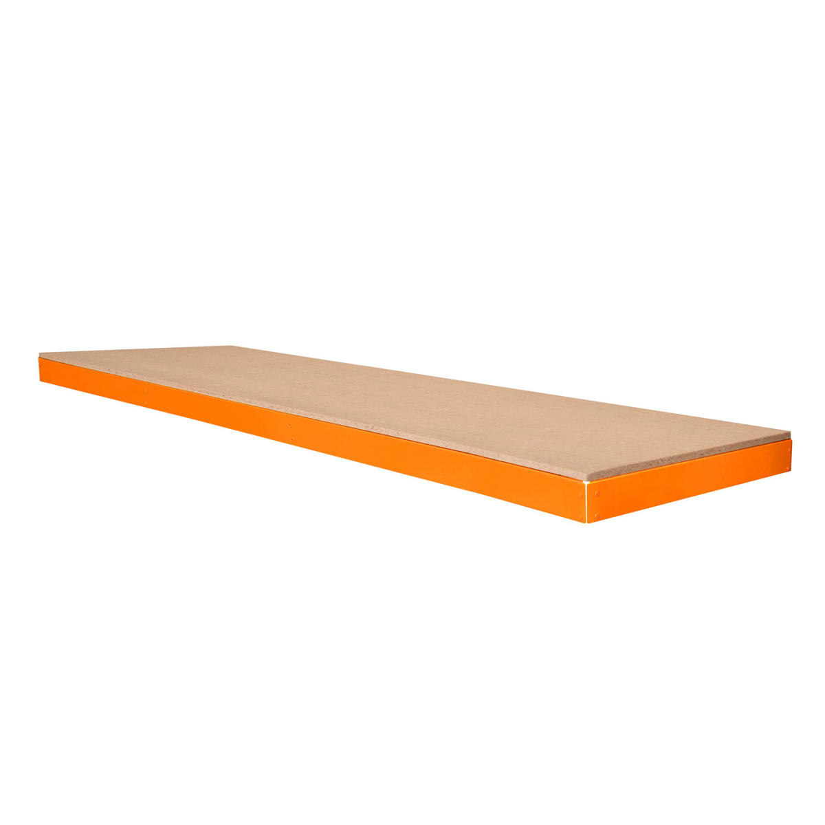 WERKBANK S-Rax Zusätzlicher Regalboden – 180cm x 60cm - Orange, Holzwerkstoff (180/8.5/60cm)