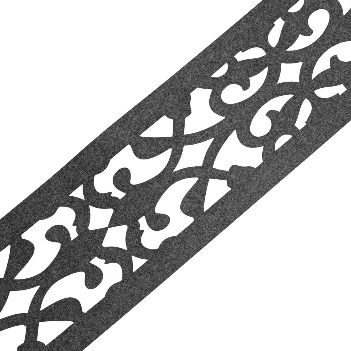 SICHTSCHUTZSTREIFEN Design Vlies Dekor Orient Einzelstreifen Anthrazitgrau 2,55m - Anthrazit, Kunststoff (260/19cm) - ZAUN|ZU