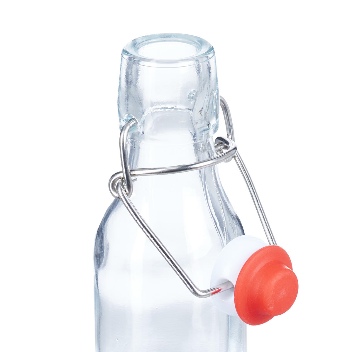 24XSKLENENÁ fľaša - priehľadné, kov/plast (5/14/5cm) - Relaxdays