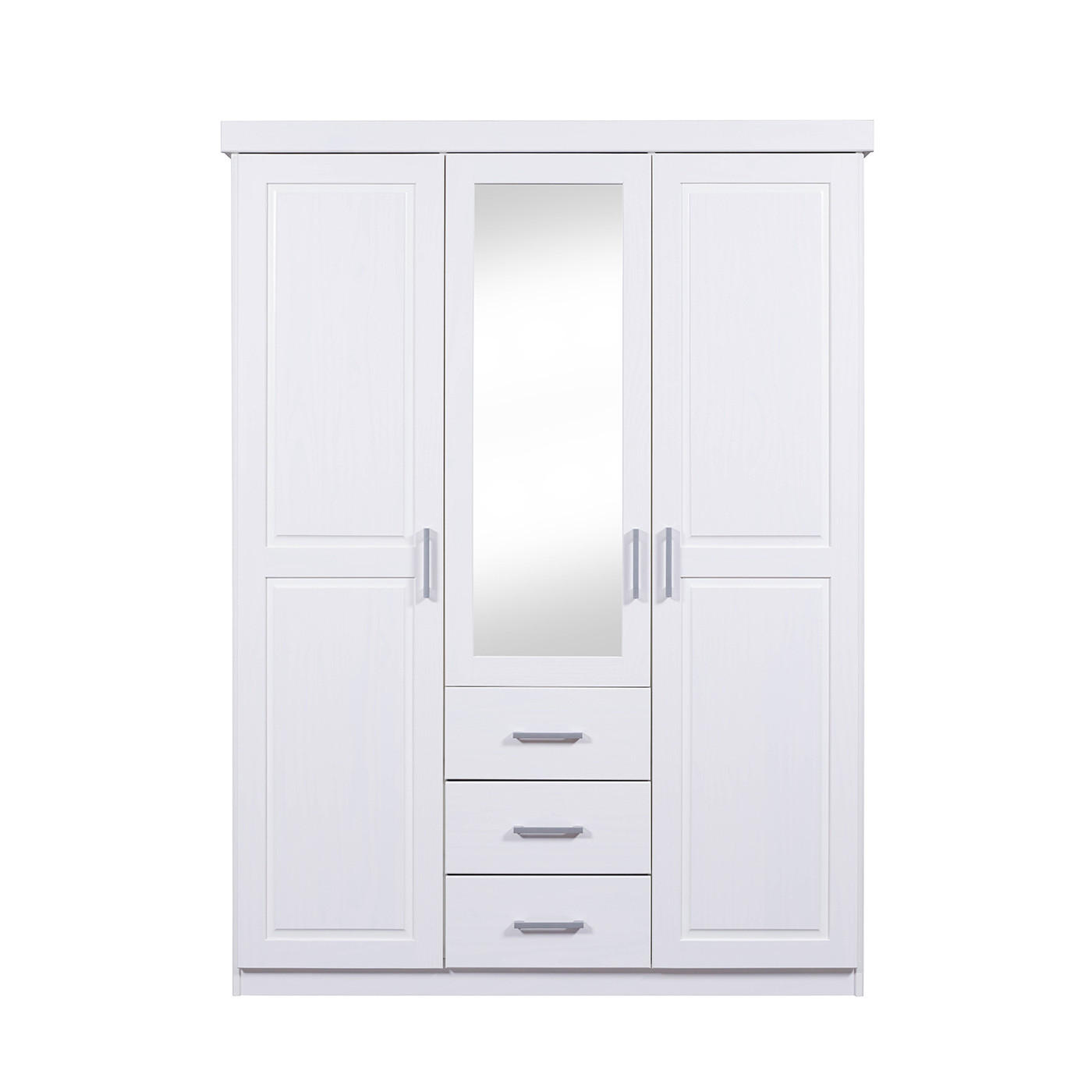 KLEIDERSCHRANK weiß - Weiß, Holzwerkstoff (140/190/55cm) - ebuy24