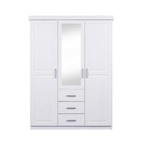 KLEIDERSCHRANK weiß - Weiß, Holzwerkstoff (140/190/55cm) - ebuy24