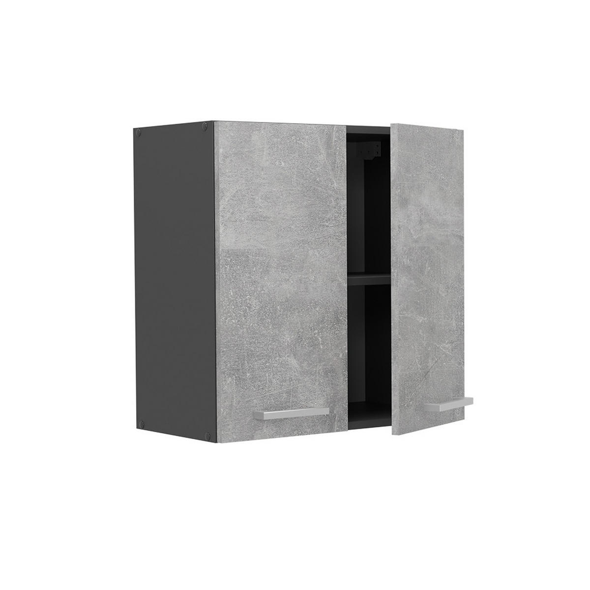 HÄNGESCHRANK R-Line Beton 60 cm - Schieferfarben/Anthrazit, Holzwerkstoff (60/60/31cm) - Vicco