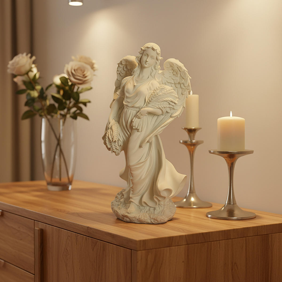 VRTNI angel - krem, umetna masa (23/46.5/14cm) - Relaxdays