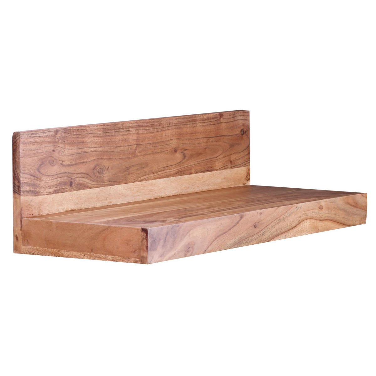 WANDREGAL MUMBAI Massivholz Hängend Landhausstil, Akazie 60x23x17 cm - Akaziefarben, Holz (60/17/23cm) - KADIMA DESIGN