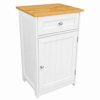 BADZIMMERSCHRANK Weiß Eiche 42 x 34 x 76 cm mit Schublade und Tür - Eichefarben/Weiß, Holzwerkstoff (42/76/34cm) - Begryf