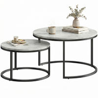 BEISTELLTISCH Grau 2 Stück - Grau, Metall (78.5/78.5/46.5cm) - GiPP