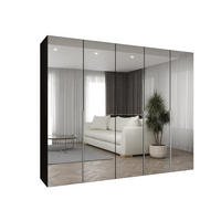 DREHTÜRENSCHRANK 202/250/52 5-türig - Kaschmir/Schwarz, Holz (250/202/52cm) - Abiks Möbel