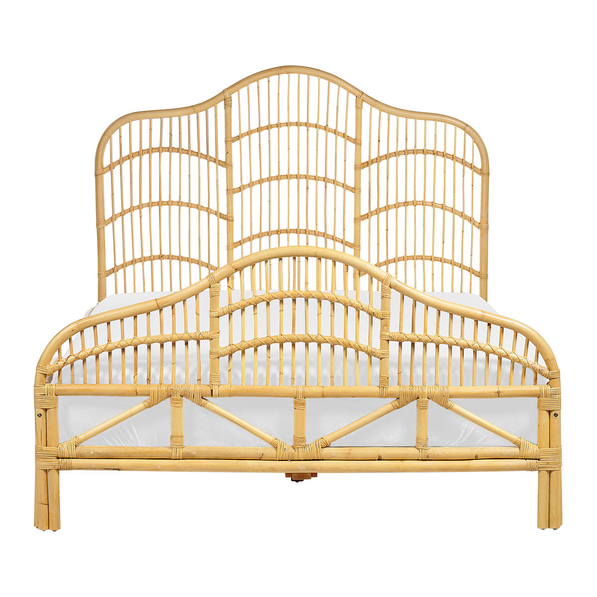 DOPPELBETT 140/200cm Heller Holzfarbton Domeyrot - Hellbraun, Naturmaterialien (140/200cm) - Beliani