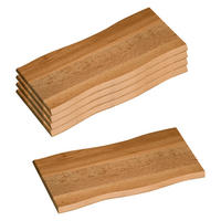 SCHNEIDEBRETTER, 5 Stück, Kernbuche - 38 x 17cm - Naturfarben, Holz (17/38cm) - Kesper
