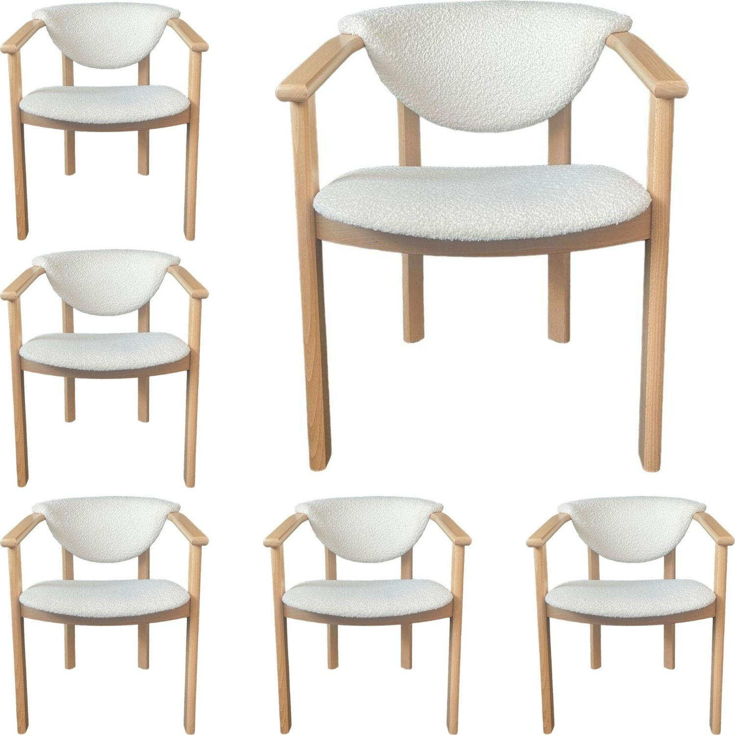 WFL Group Esszimmerstuhl Creme 58x72x47 cm