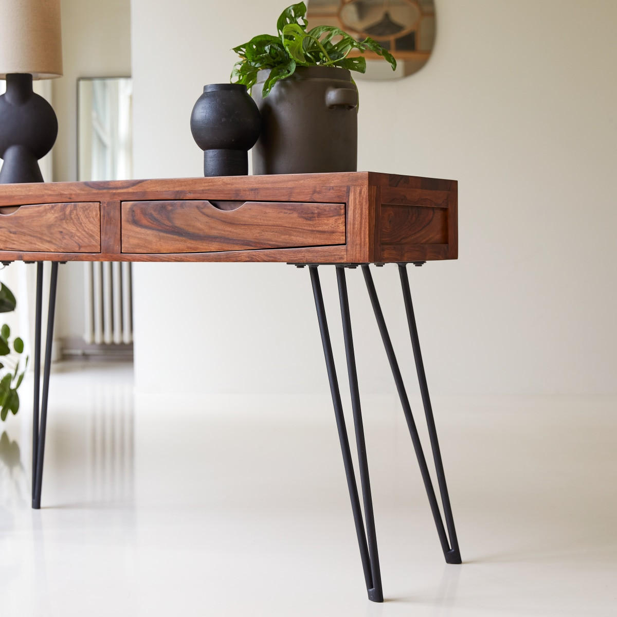 KONSOLENTISCH Bonnie Braun aus Palisander - Braun, Holz (40/120/80cm) - Tikamoon