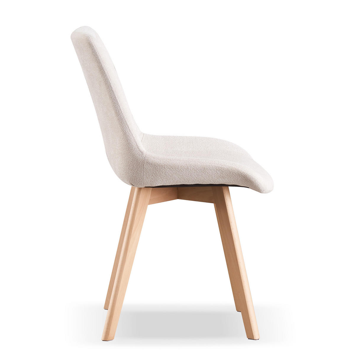 STUHL TANIA Creme 2 Stück - Creme, Holz/Textil (52/88/60cm) - B&D Home