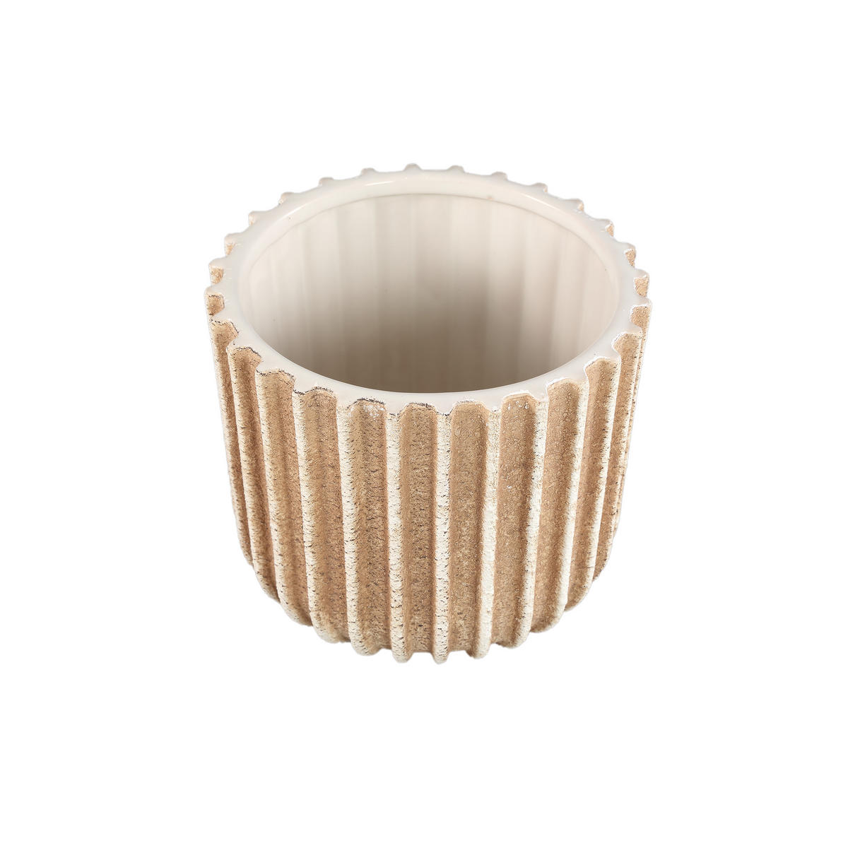 TOPF Ghada Braun 18/18/16cm - Braun, Keramik (16cm) - PTMD Collection