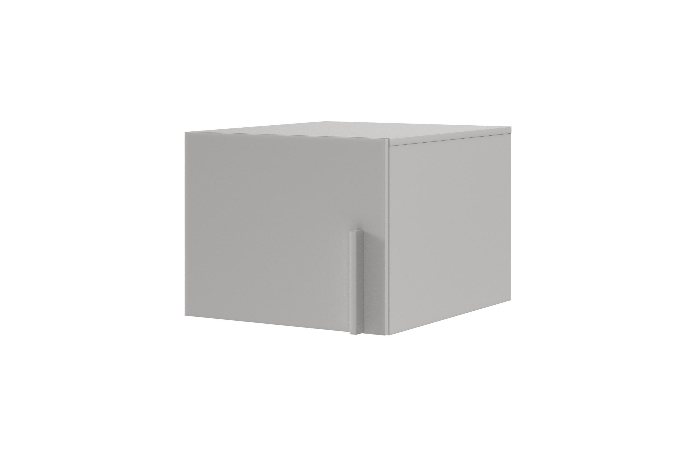 AUFSATZSCHRANK BRISSO BRN5 50/40/60,5 cm in Platingrau - Grau, Holzwerkstoff (50/40/61cm) - Deine Möbel 24