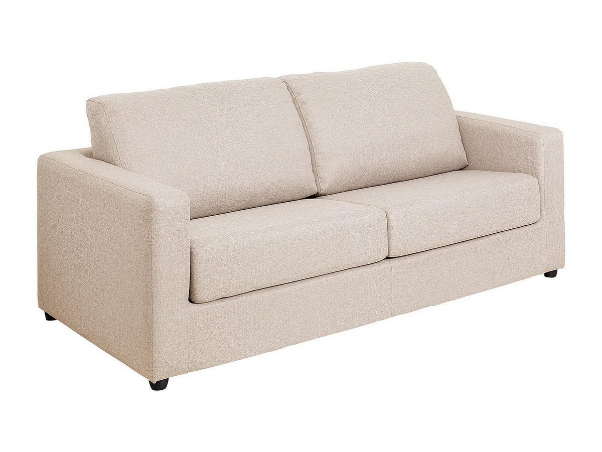 SCHLAFSOFA - 3 Personen - stoff - beige Doneto - Beige, Textil (194/90/223cm) - Vente-Unique