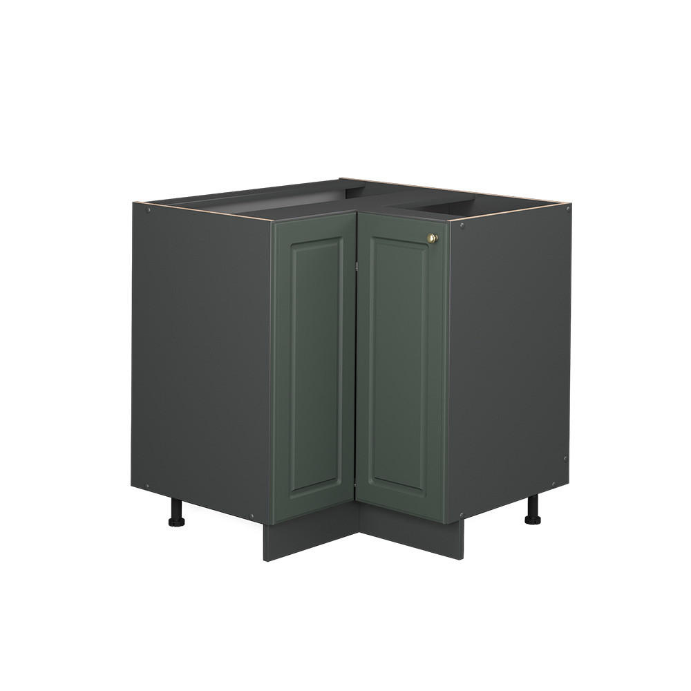 ECKUNTERSCHRANK Fame-Line Grün-Gold Landhaus 80.5 cm ohne AP - Anthrazit/Grün, Holzwerkstoff (80.5/82/51.6cm) - Vicco