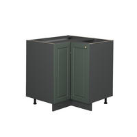 ECKUNTERSCHRANK Fame-Line Grün-Gold Landhaus 80.5 cm ohne AP - Anthrazit/Grün, Holzwerkstoff (80.5/82/51.6cm) - Vicco