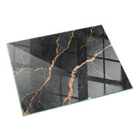 GLASPLATTE für Kamin 120x80 cm Schwarz - Schwarz, Glas (120/80/0.4cm) - ArtPrintCave